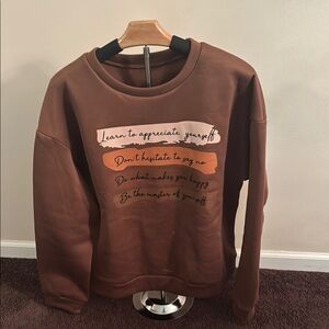 Brown Graphic Sweatshirt